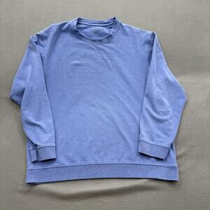 Mizzen+Main Sweatshirt Mens XL Blue Modal Crewneck Pullover Tagless Performance